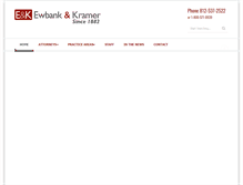 Tablet Screenshot of ewbankkramer.com